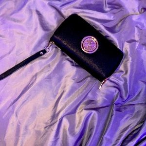 Black and leather mini purse